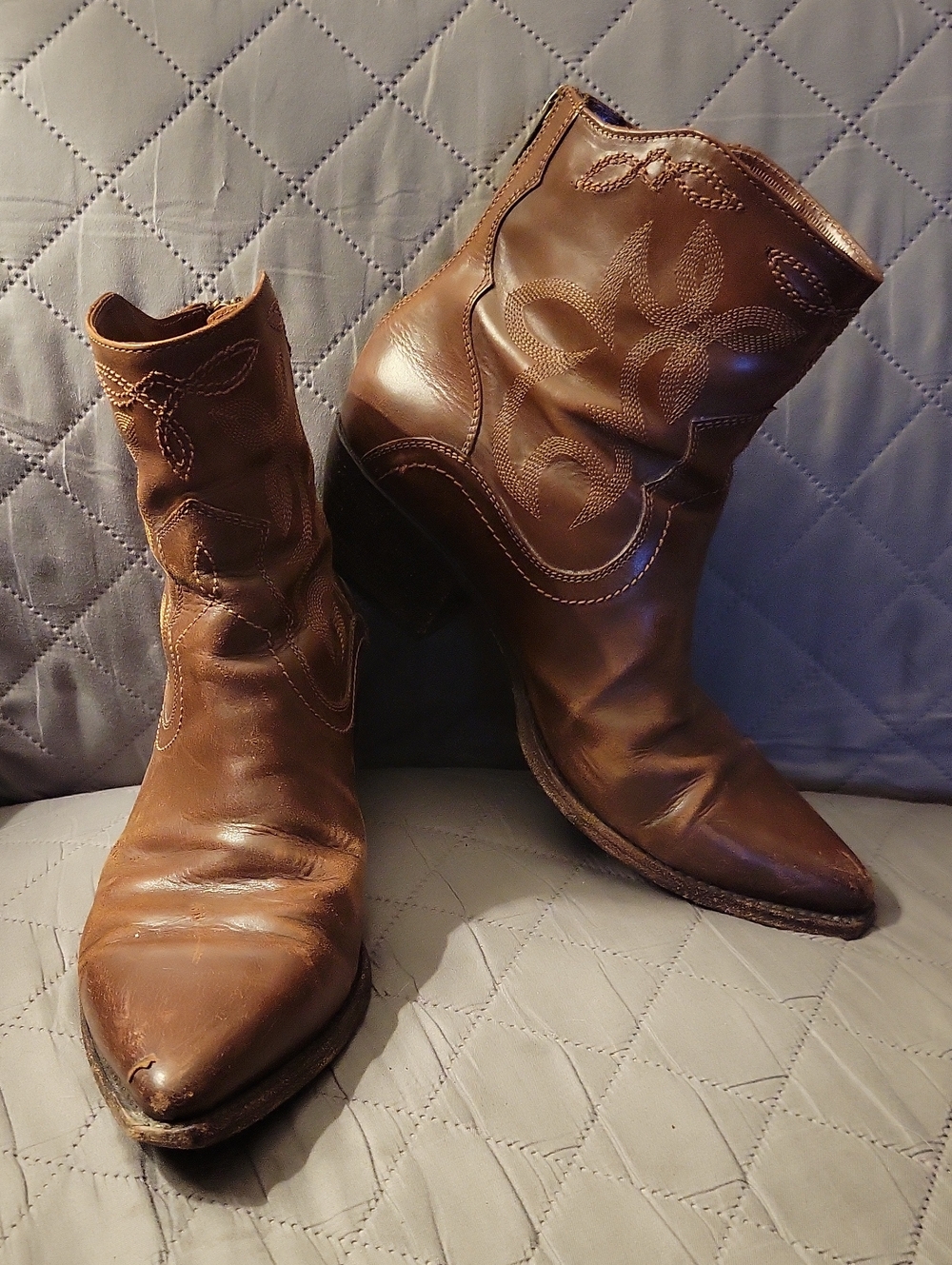 Frye Brown Booties Size 9. Cowgirl